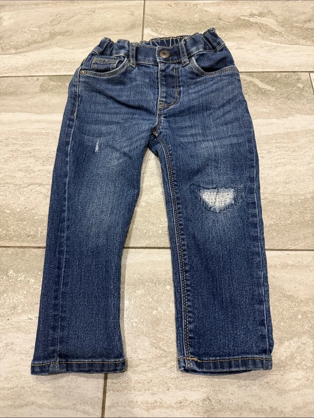 OshKosh B'gosh Dark Blue Distressed Kids Jeans